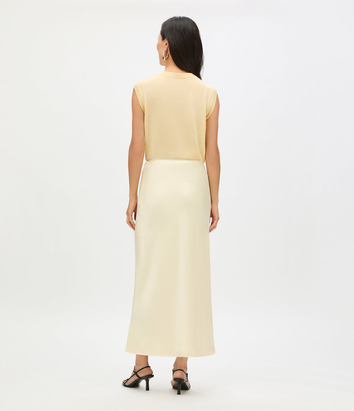 Another Tomorrow Satin Skirt in Butter – Satin Women's Skirt