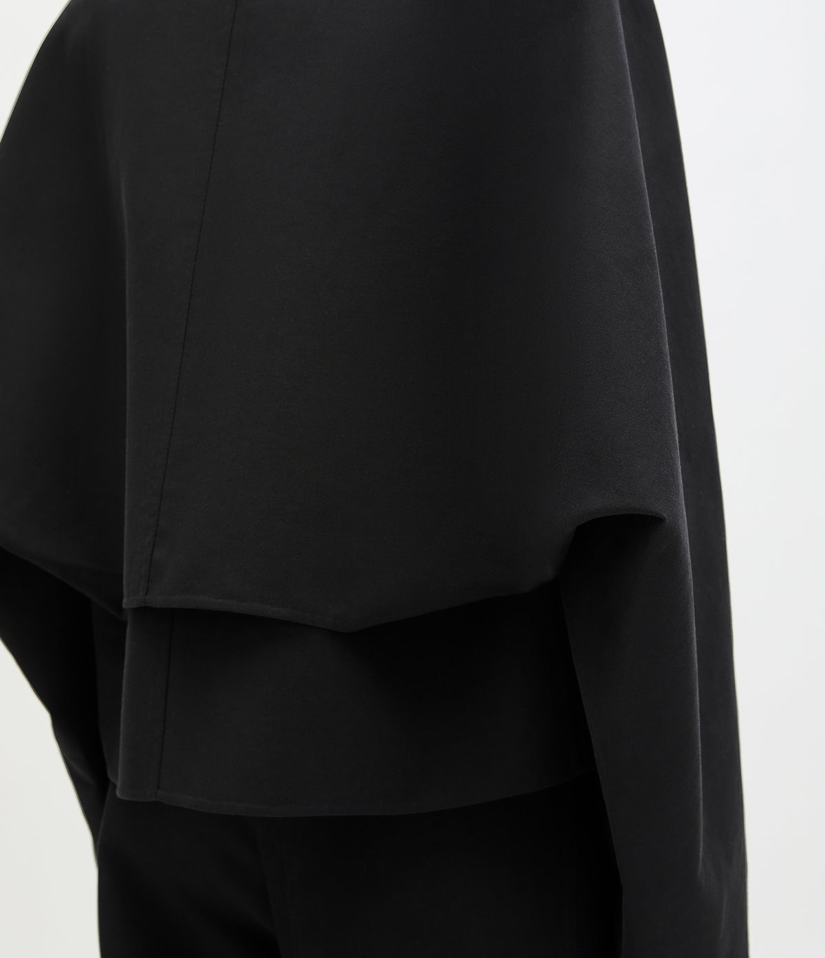 Another Tomorrow Short Mac Blouson in Black – Cotton Women's Outerwear