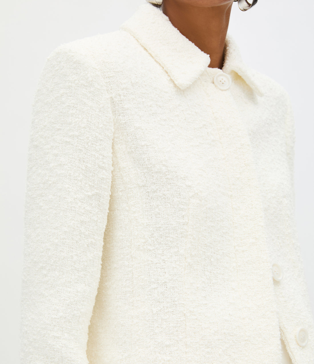 Short Tweed Jacket | Cream