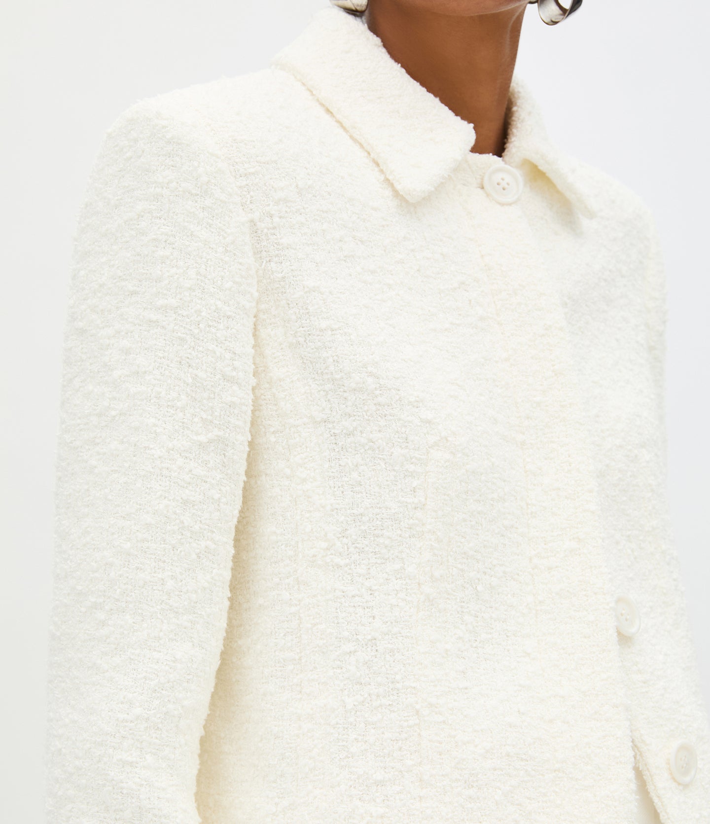 Short Tweed Jacket | Cream