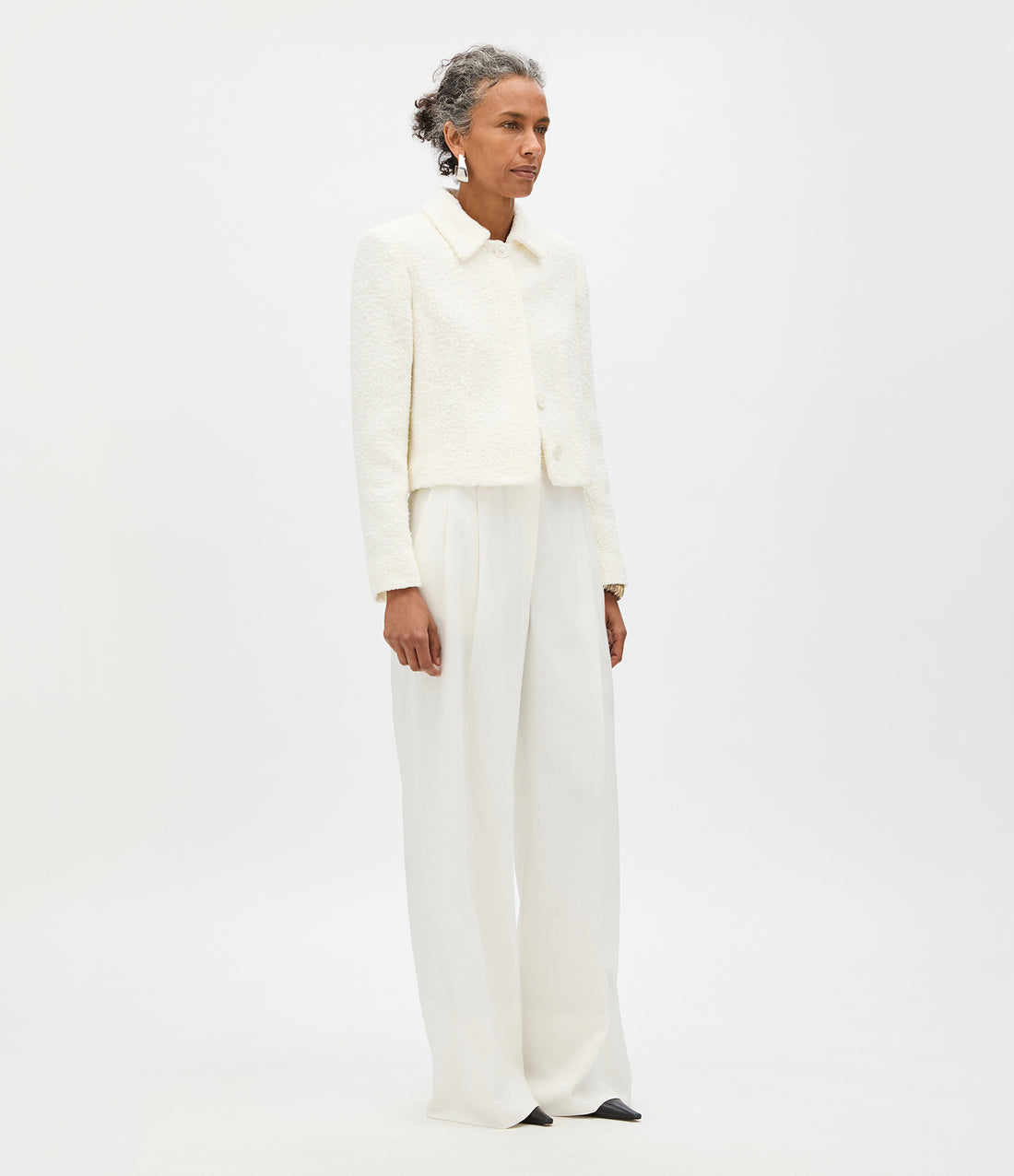 Short Tweed Jacket | Cream