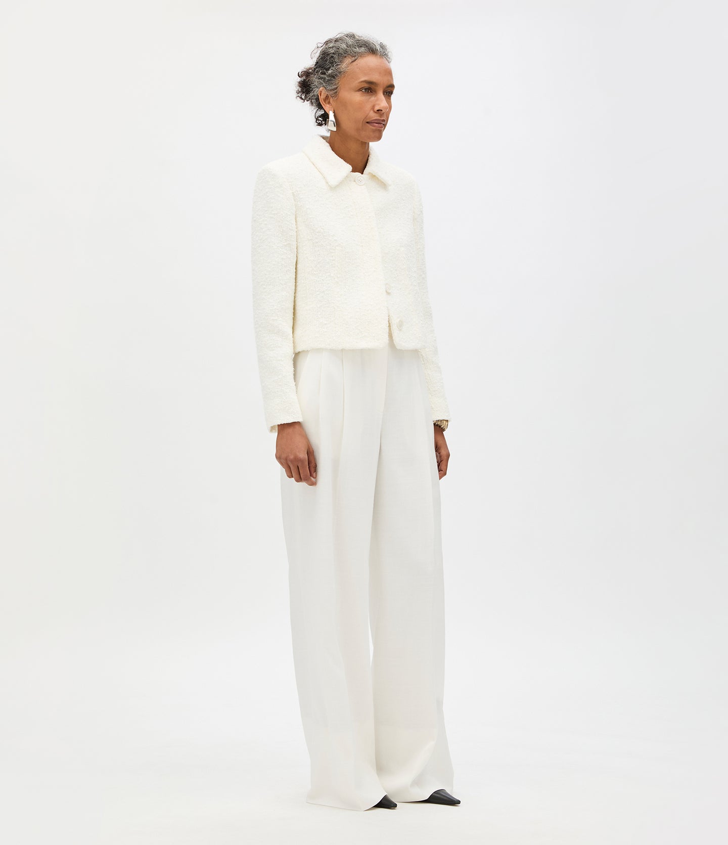 Short Tweed Jacket | Cream