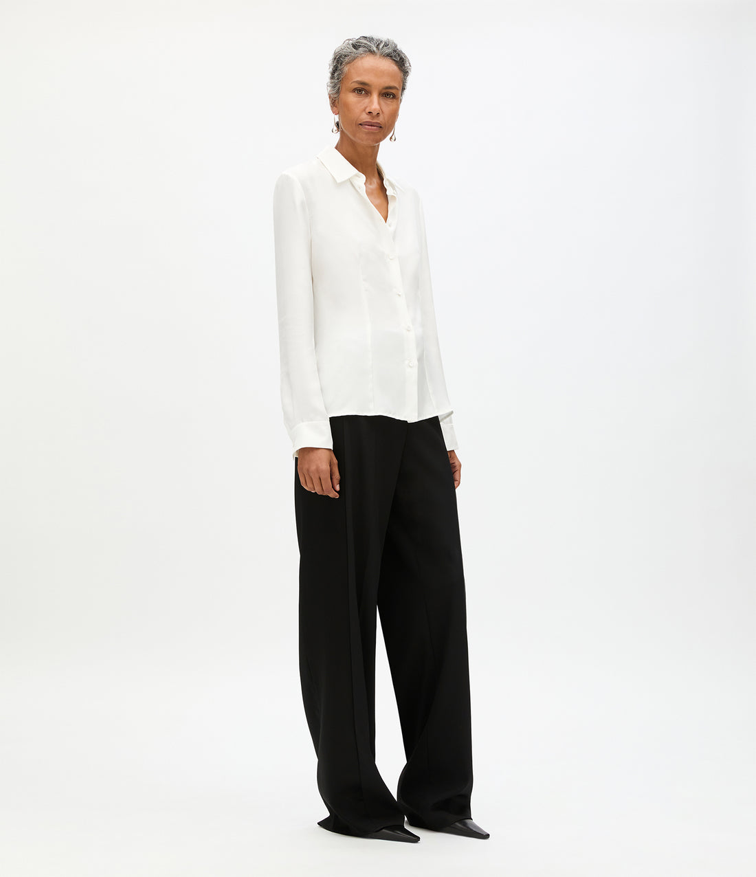 Silk Fitted Blouse | Off White