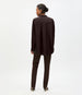 Silk Pleat Back Shirt | Chocolate