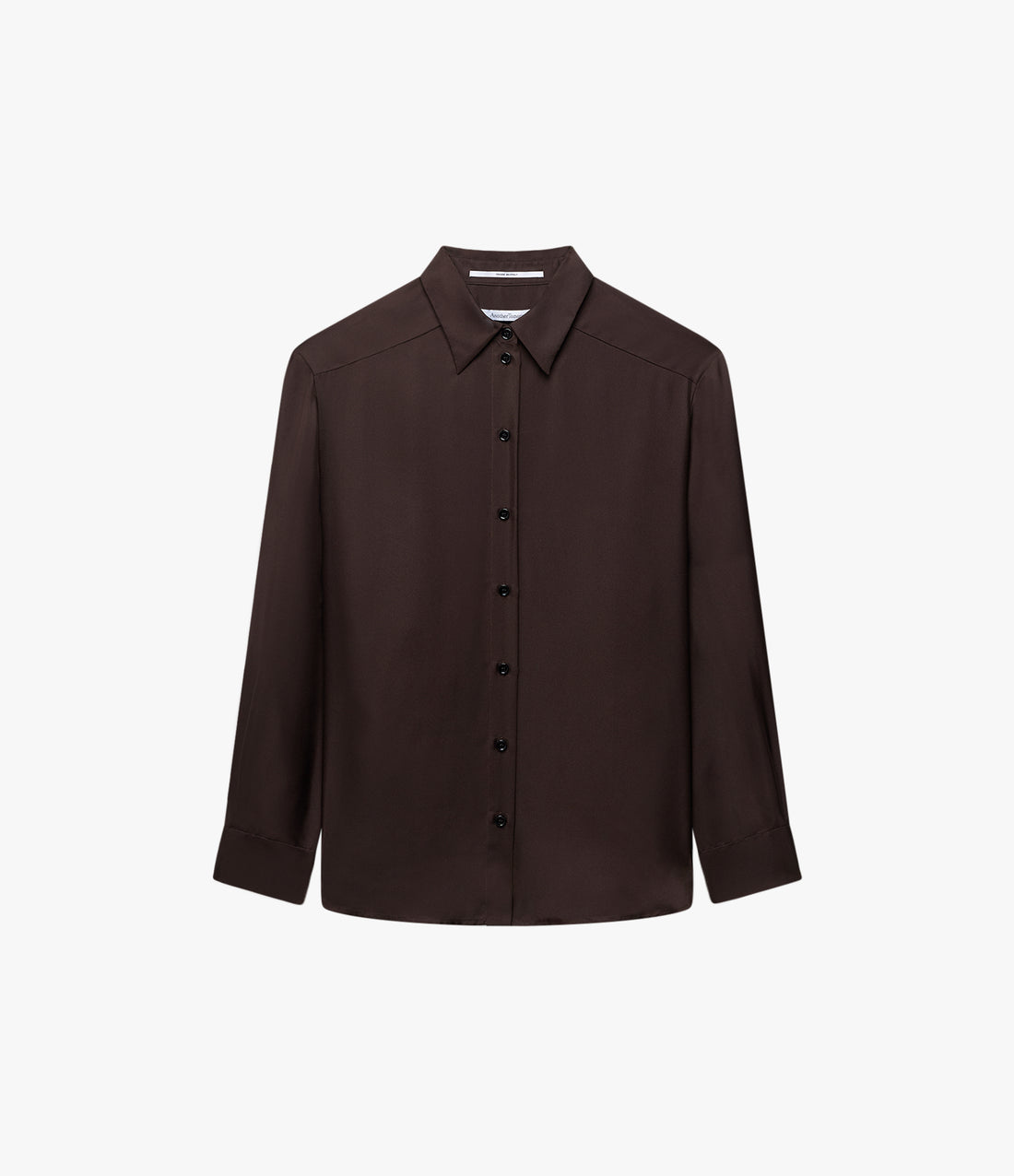 Silk Pleat Back Shirt | Chocolate