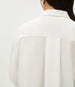 Silk Pleat Back Shirt | Off White