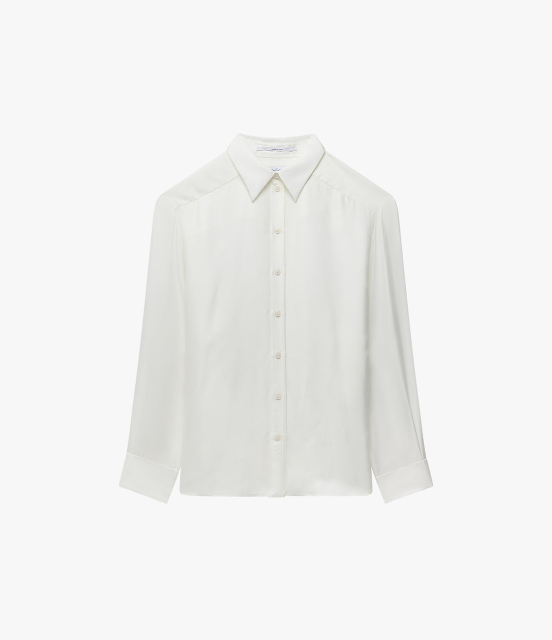 Silk Pleat Back Shirt | Off White