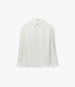 Silk Pleat Back Shirt | Off White