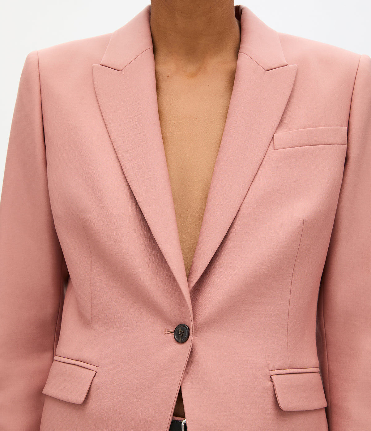Another Tomorrow Single Button Jacket in Canyon – Wool Women's Jacket