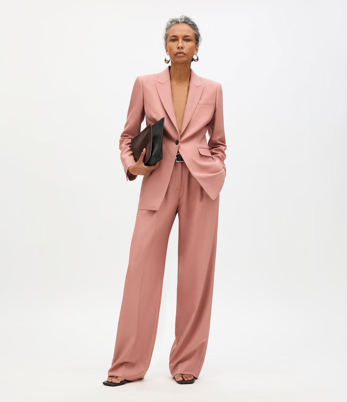Another Tomorrow Single Button Jacket in Canyon – Wool Women's Jacket