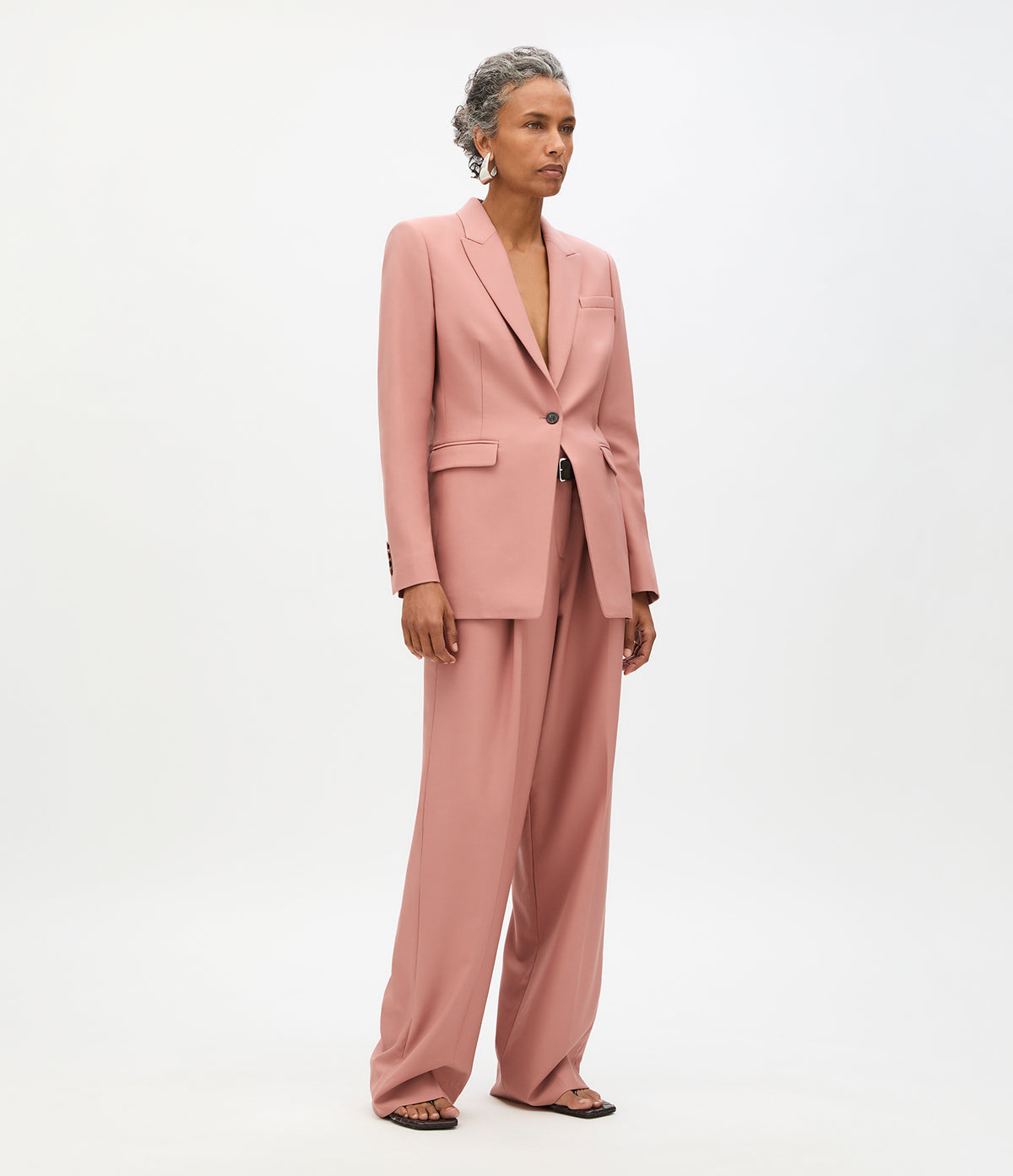 Another Tomorrow Single Button Jacket in Canyon – Wool Women's Jacket