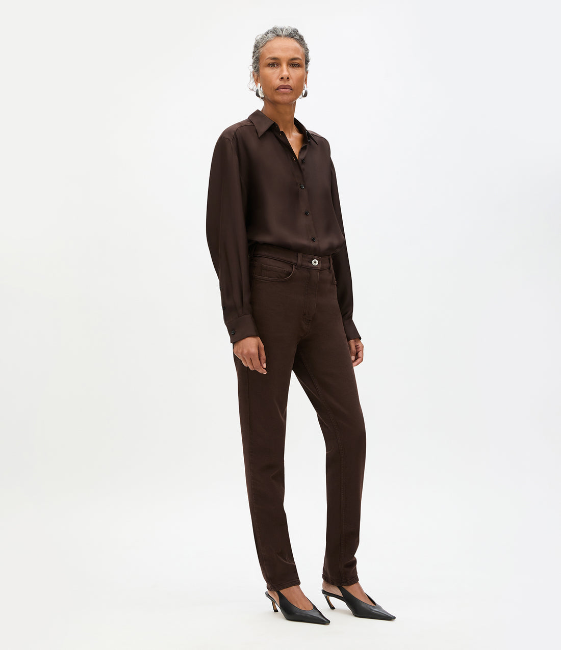 Slim Denim Pant | Dark Chocolate