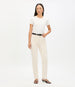 Another Tomorrow Slim Denim Pant in Ecru – Denim Women's Trousers