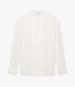 Another Tomorrow Tuxedo Shirt in Off White – Silk Women's Top
