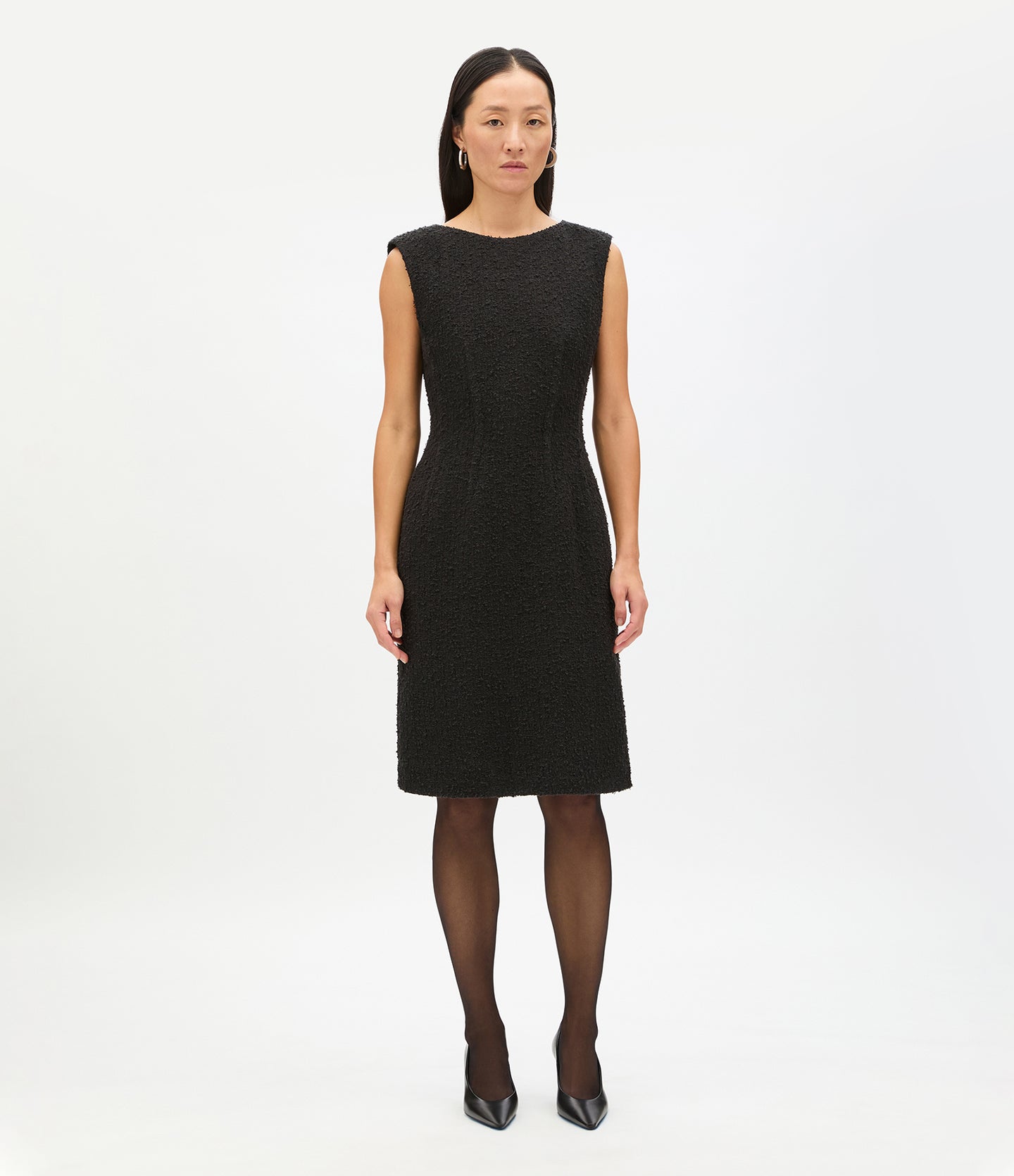 Tweed Dress | Black Another Tomorrow Tweed Dress | Black Another Tomorrow