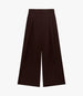Twill Pleated Trouser | Dark Chocolate