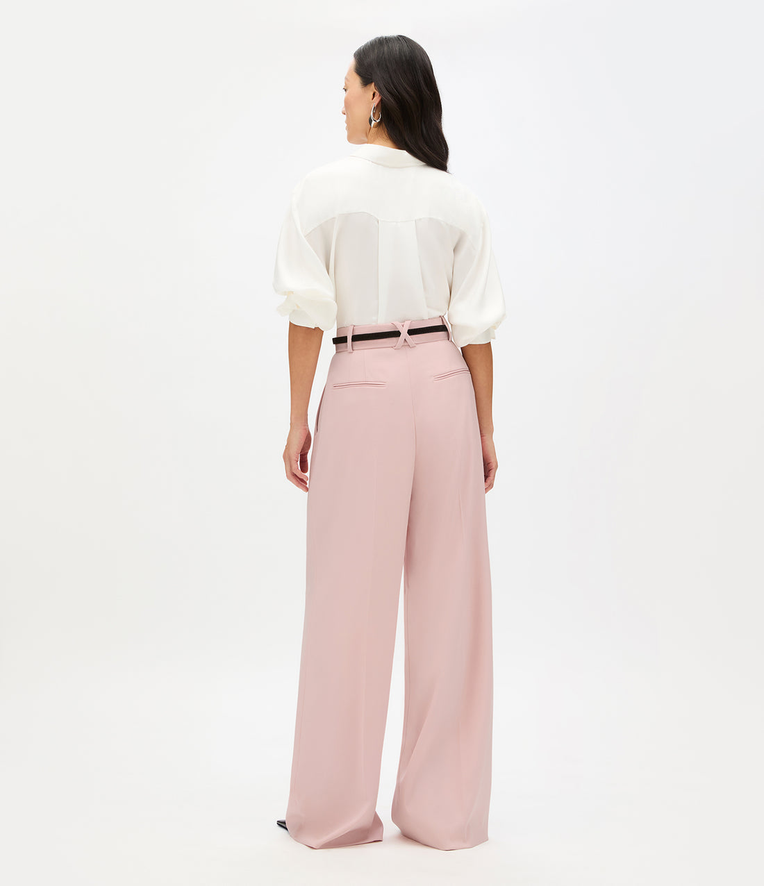 Twill Pleated Trouser | Lotus Pink