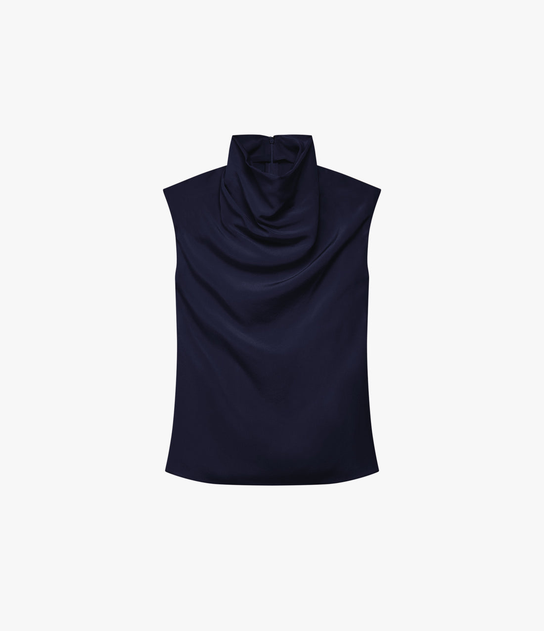 Silk Draped Top | Indigo