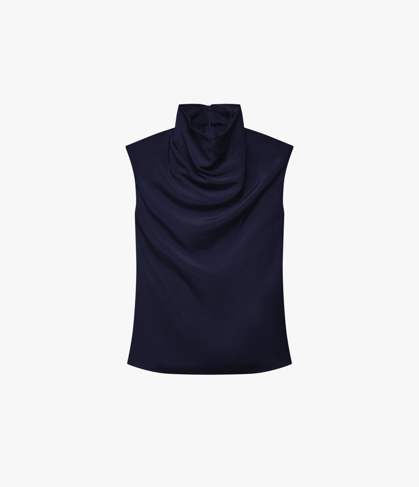 Silk Draped Top | Indigo