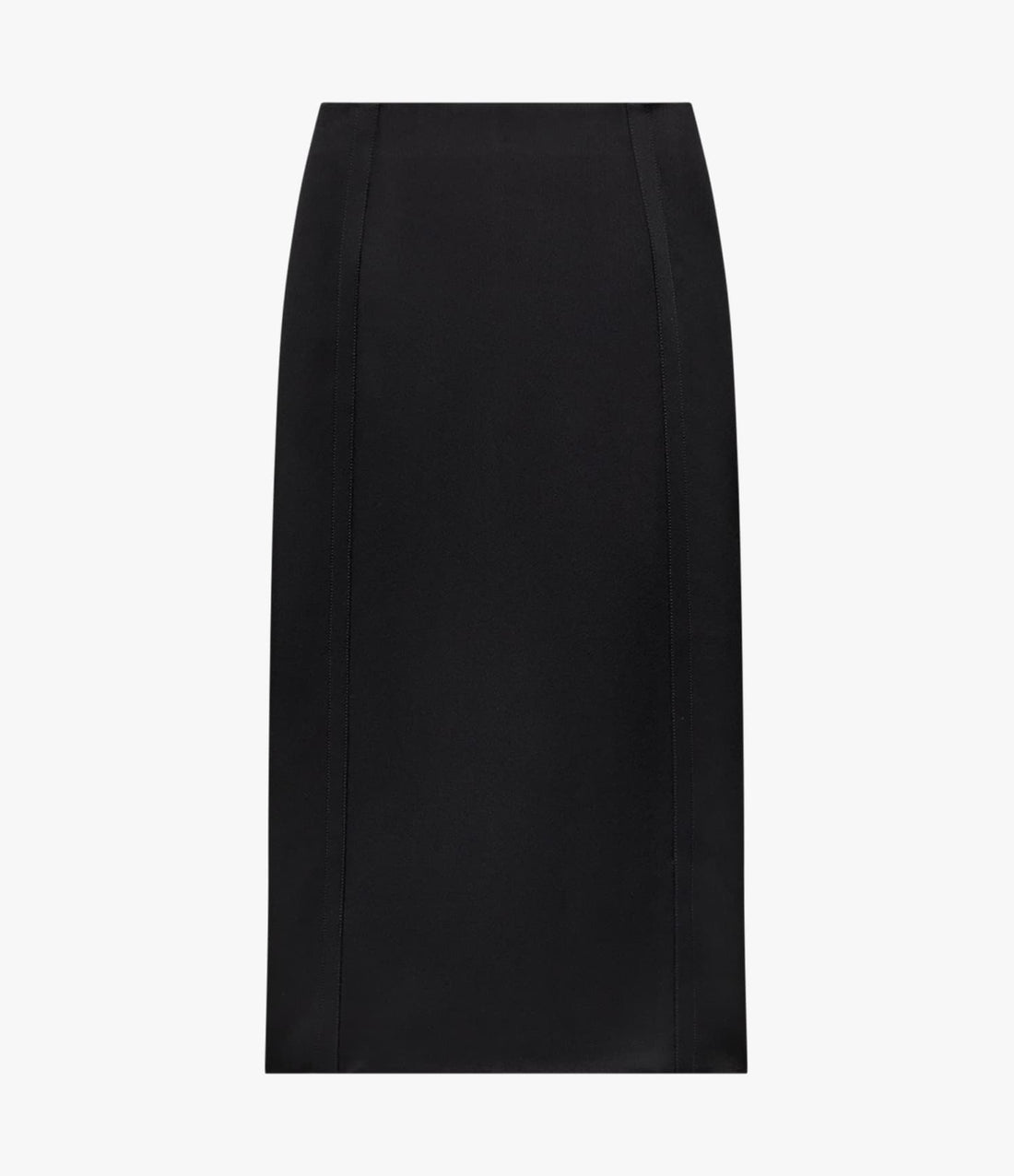 Another Tomorrow Architectural Skirt in Black – Satin Women's Skirt