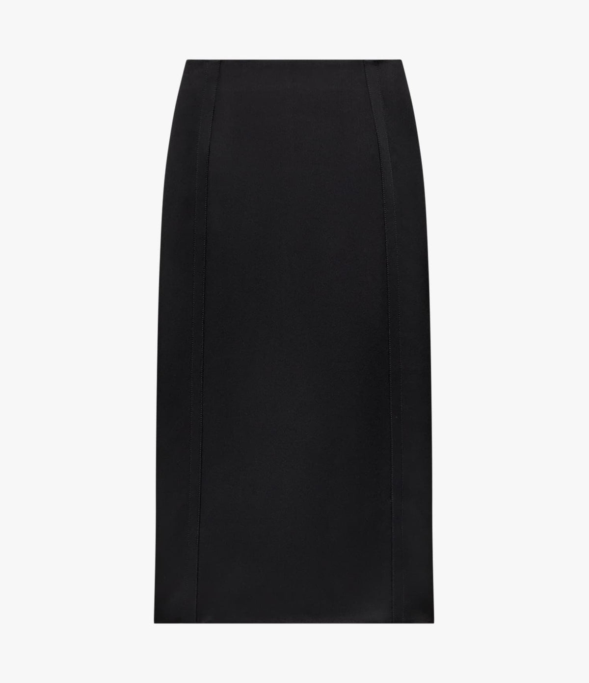 Another Tomorrow Architectural Skirt in Black – Satin Women's Skirt