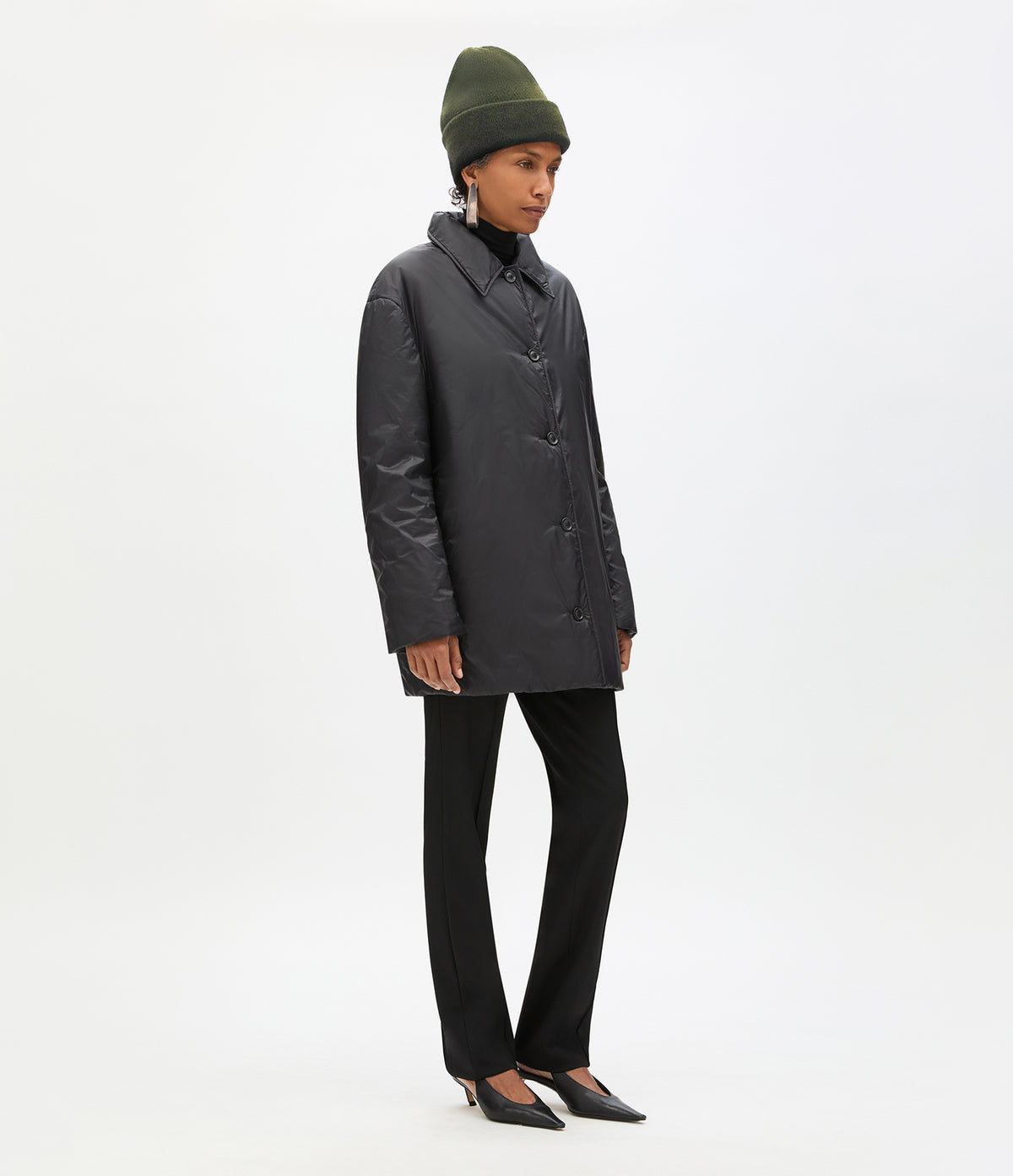 Another Tomorrow Cashmere Beanie in Moss – Cashmere