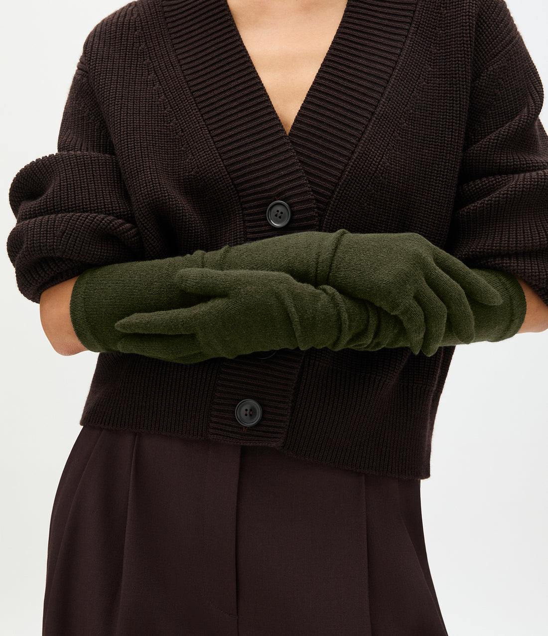 Cashmere Gloves | Moss