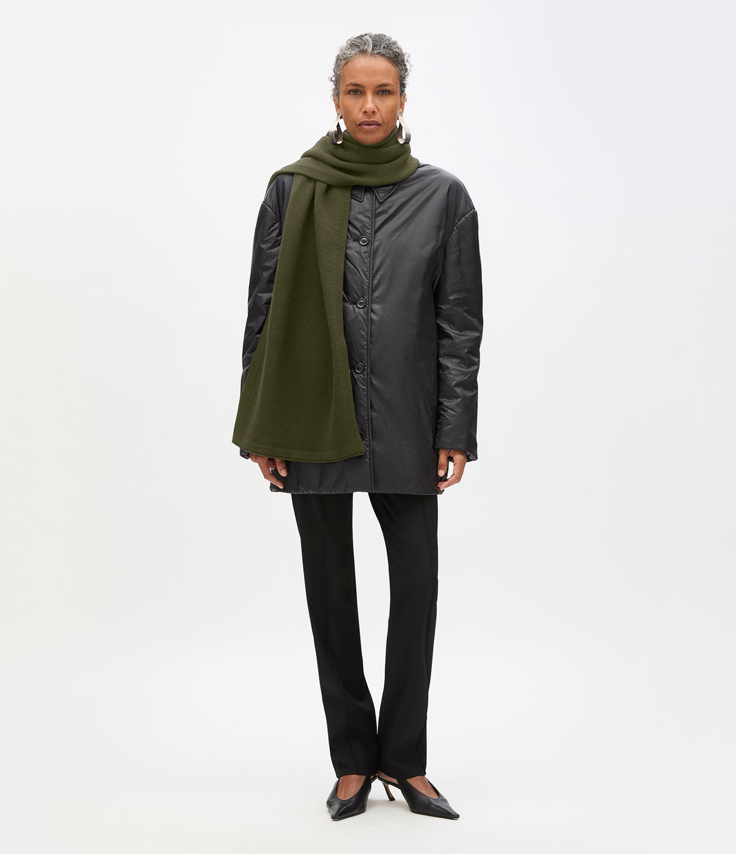 Cashmere Shawl Scarf | Moss