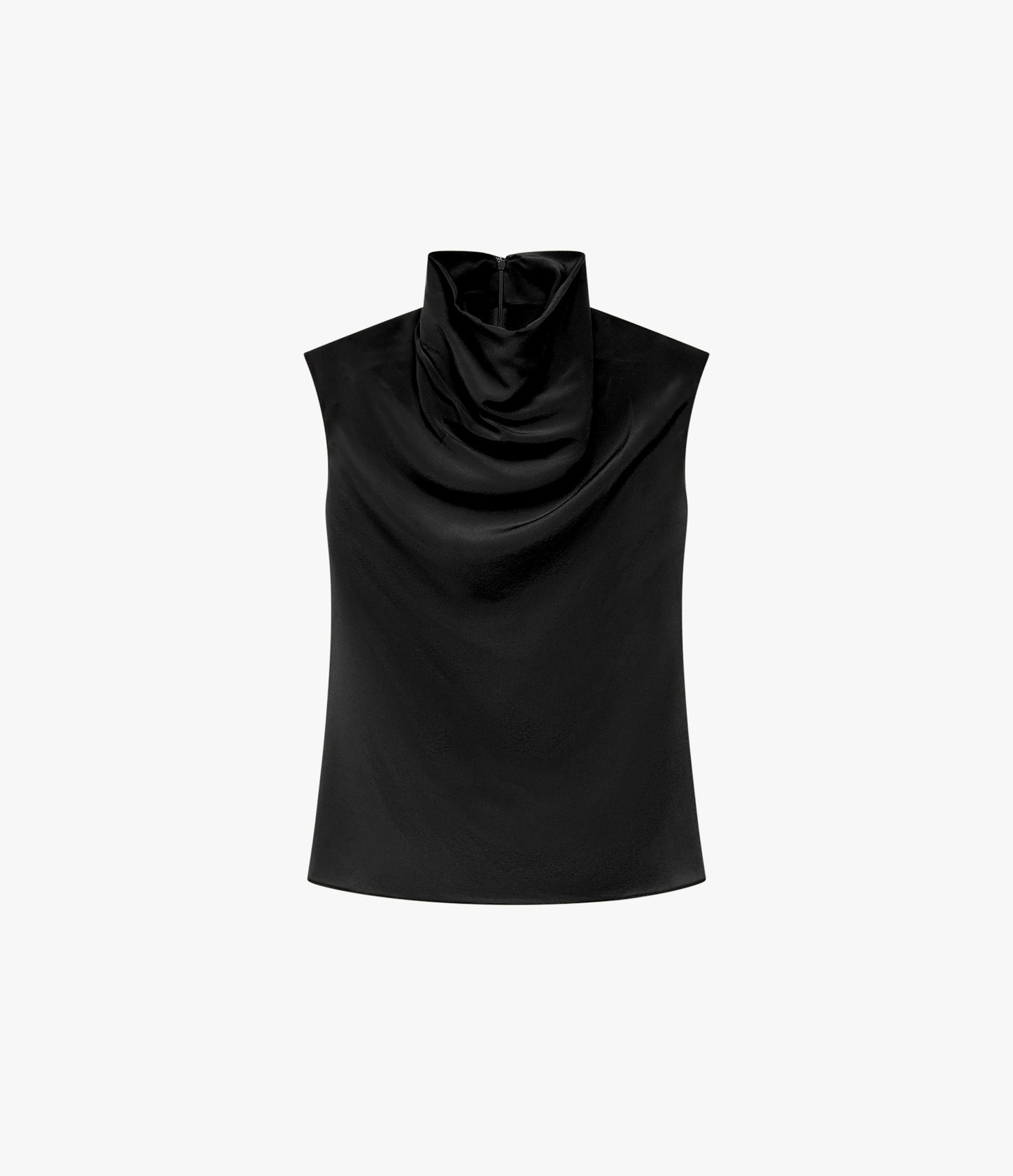 Silk Draped Top | Black