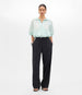 Another Tomorrow Recycled Nylon Short Blouson in Aquamarine – Nylon Women's Outerwear