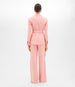 Another Tomorrow Double Breasted Fitted Jacket in Seashell Pink – Linen Women's Jacket
