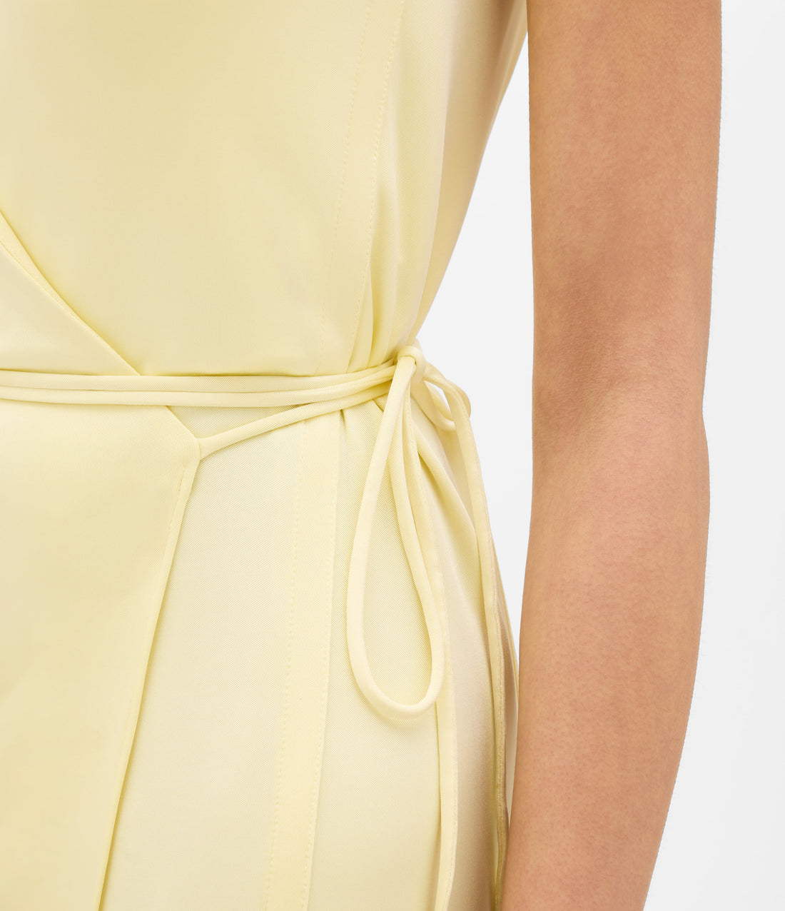 Another Tomorrow Fluid Wrap Dress in Honeysuckle – Viscose Women's Dress