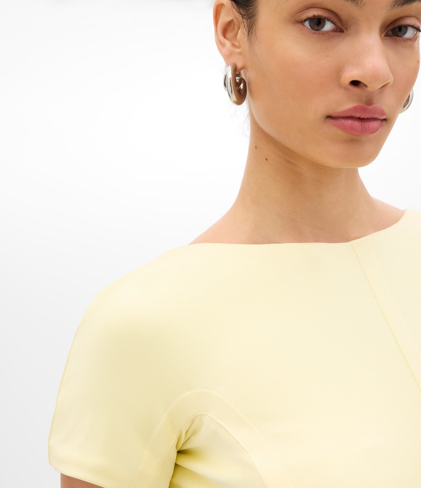Another Tomorrow Fluid Wrap Dress in Honeysuckle – Viscose Women's Dress