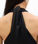 Gathered Halter Dress | Black