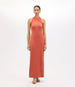 Gathered Halter Dress | Persimmon