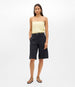 Another Tomorrow Linen Bermuda Pant in Black – Linen Women's Trousers