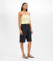 Another Tomorrow Linen Bermuda Pant in Black – Linen Women's Trousers