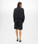 Another Tomorrow Short Balmacaan in Black – Nylon Women's Outerwear