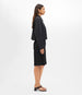 Another Tomorrow Short Balmacaan in Black – Nylon Women's Outerwear