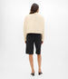Another Tomorrow Short Balmacaan in Sand – Nylon Women's Outerwear