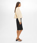 Another Tomorrow Short Balmacaan in Sand – Nylon Women's Outerwear