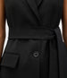 Another Tomorrow Easy Tie Vest in Black – Cotton Women's Jacket
