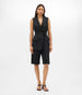 Another Tomorrow Easy Tie Vest in Black – Cotton Women's Jacket
