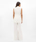 Another Tomorrow Easy Tie Vest in Off White – Cotton Women's Jacket