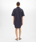 Another Tomorrow Short Shirt Dress in Midnight – Cotton Women's Trousers