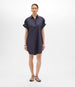 Another Tomorrow Short Shirt Dress in Midnight – Cotton Women's Trousers