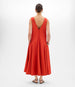 Another Tomorrow Full Skirt Dress in Vermilion – Cotton Women's Dress