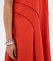 Another Tomorrow Full Skirt Dress in Vermilion – Cotton Women's Dress
