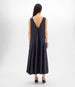 Another Tomorrow Full Skirt Dress in Midnight – Cotton Women's Dress
