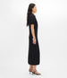 Another Tomorrow Pique Polo Dress in Black – Cotton Women's Dress